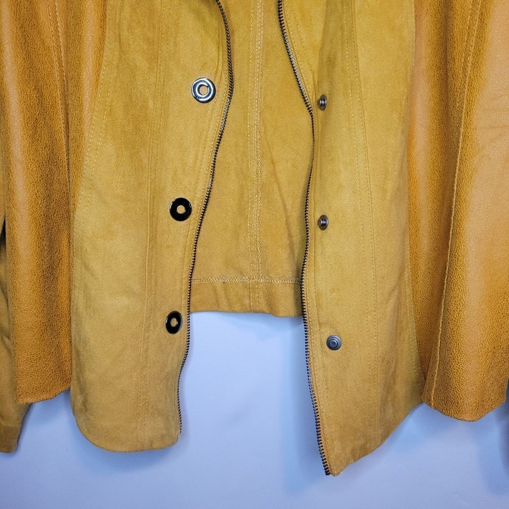 Laura Faux Suede Bright Mustard Yellow Jacket - Picture 4 of 16